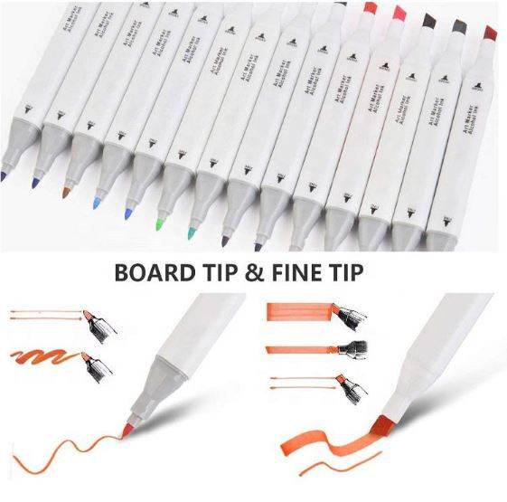 coloured dual marker and highlighter pen set (60 pcs) coloured dual marker and highlighter pen set (60 pcs)