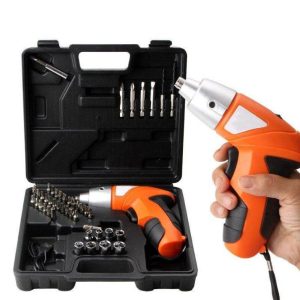rechargeable electric cordless screwdriver drill set