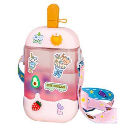 Funky Kids Water Bottle with Straw Funky Kids Water Bottle with Straw