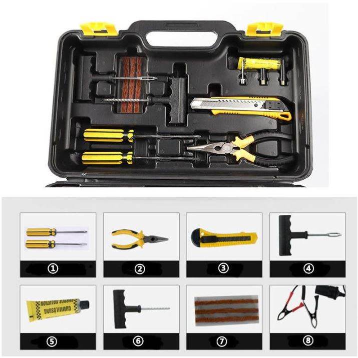 Double Cylinder Air Compressor With Tyre Repair Tools - Image 4