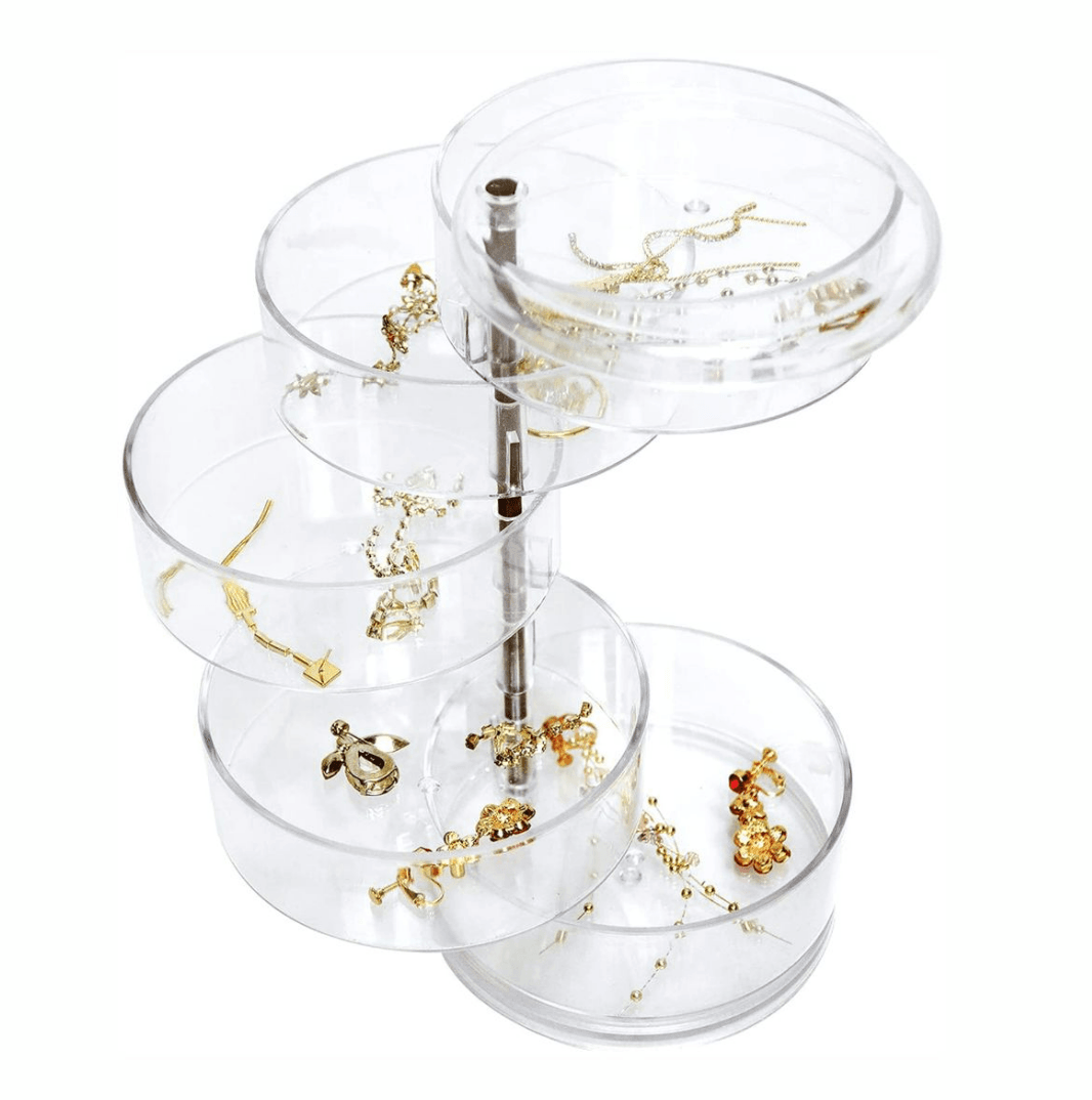 Rotating Acrylic Jewellery Storage Box (5 Tier) - Image 3
