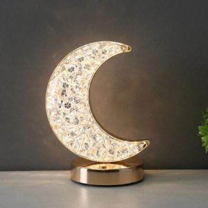 Modern Luxury Crystal Moon Lamp