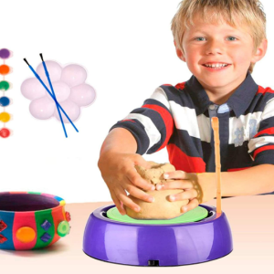 diy pottery wheel with clay set