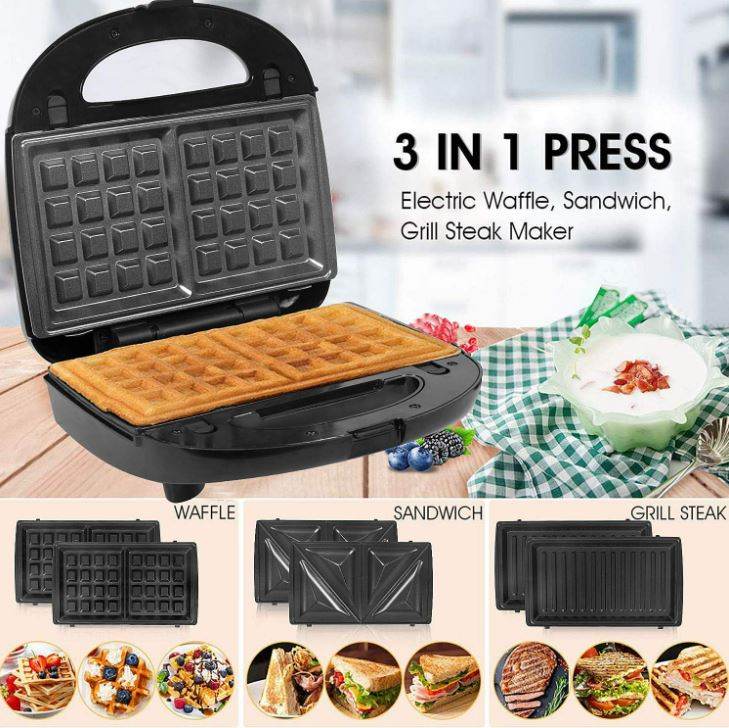 3in1 sandwich waffle steak maker