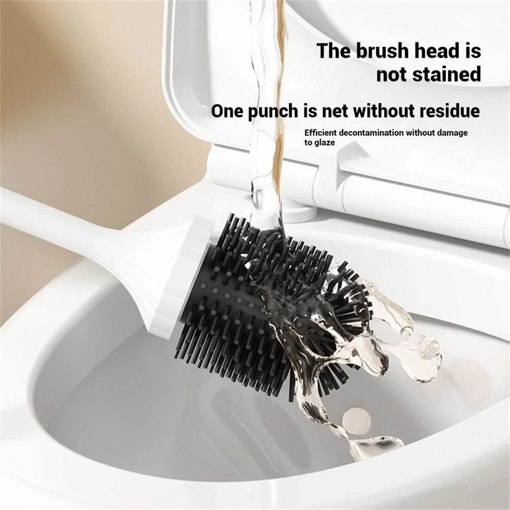 wireless electric silicone head toilet brush