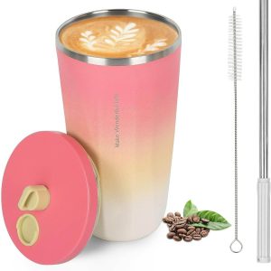 gradient tumbler with straw (600ml)