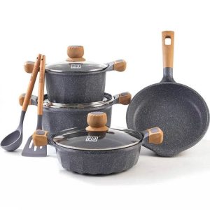 non stick induction bottom cooking pot set