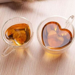 double wall heart coffee mug (180ml)(each)