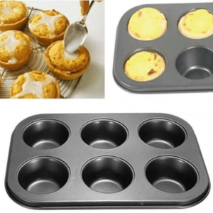 Muffin Pan Cupcake Mold Baking Tray (6 Cups)