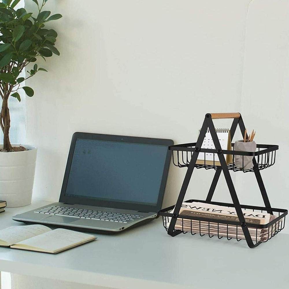 Metal Stack Rack (2 Tier) - Image 2