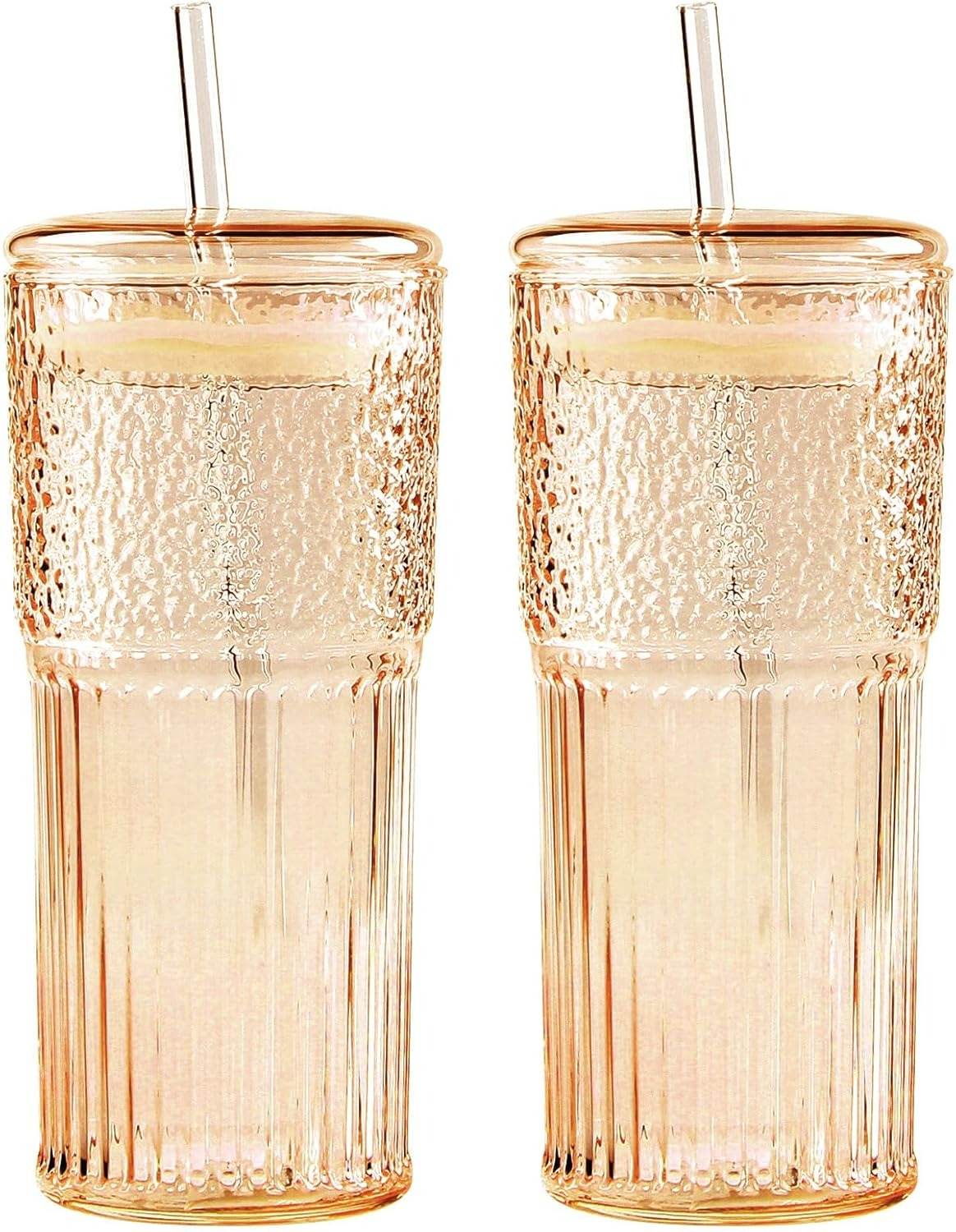 sculptural rippled glass tumbler(600ml)(each) sculptural rippled glass tumbler(600ml)(each)