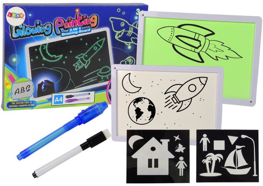 2in1 Glow Painting Board For Kids (A4) 2in1 Glow Painting Board For Kids (A4) - Image 2