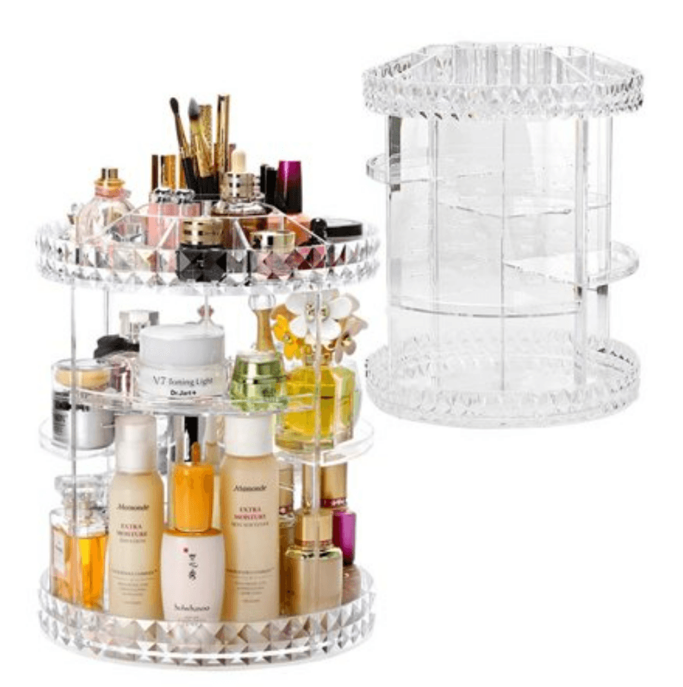 360 degree rotating cosmetics organiser