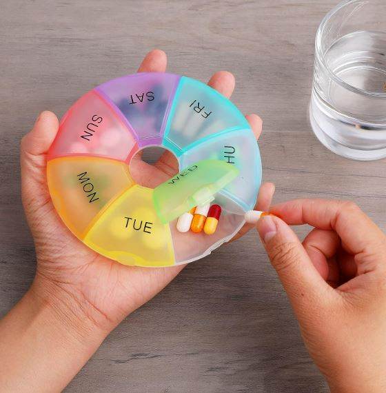 cute round 7 day week organiser pill holder cute round 7 day week organiser pill holder