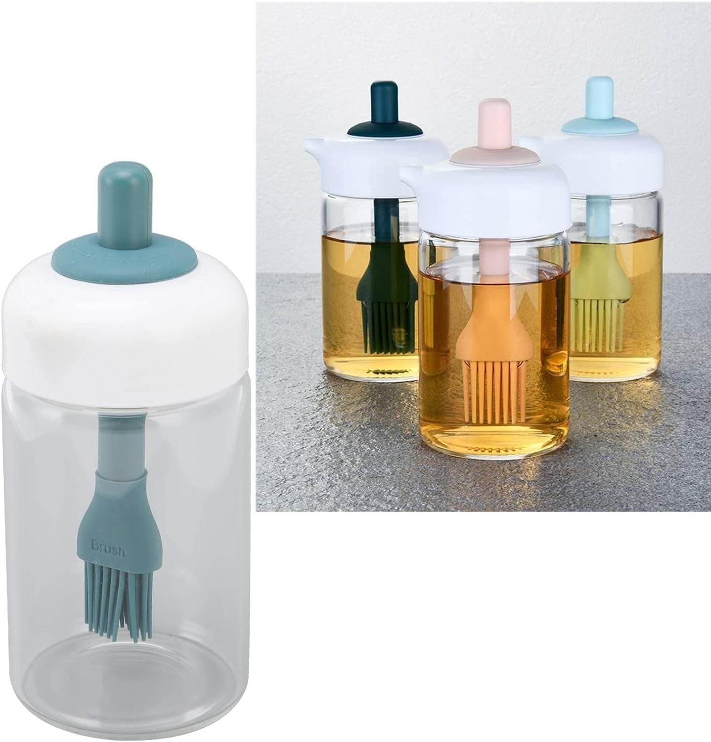 2in1 Oil Dispenser Bottle With Brush - Image 6