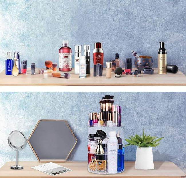 360 Degree Rotation Make Up Storage Shelf 360 Degree Rotation Make Up Storage Shelf - Image 4