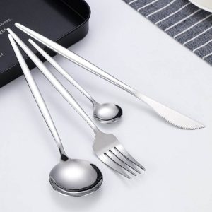 Polished Cutlery Set (24 pcs)(Silver)