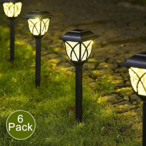 outdoor solar garden lights (6 pcs)