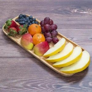 bamboo appetizer platter (3 compartment)