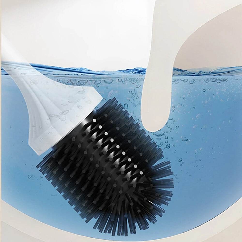 wireless electric silicone head toilet brush