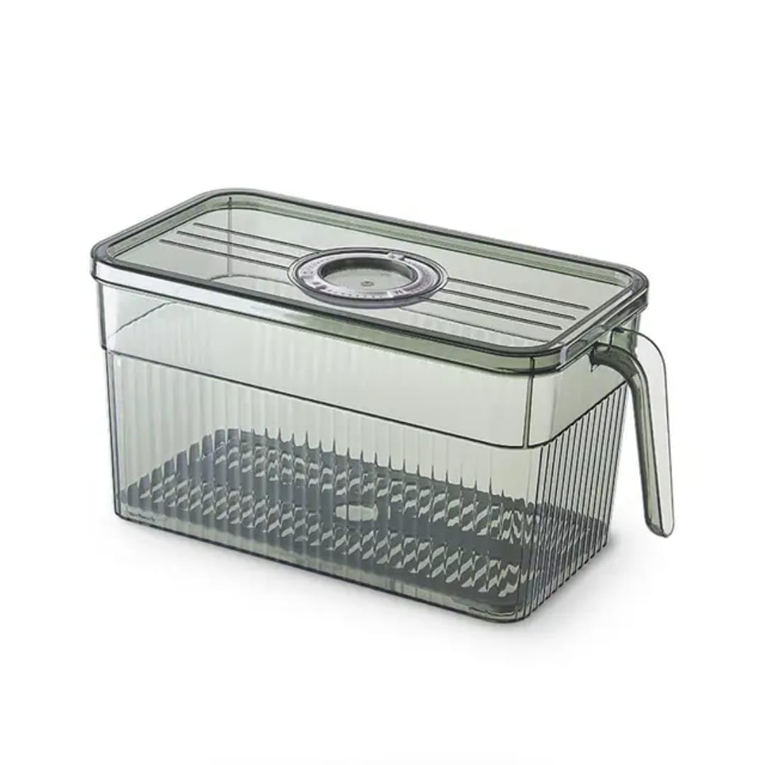 transparent fridge storage container with handle (each) transparent fridge storage container with handle (each)