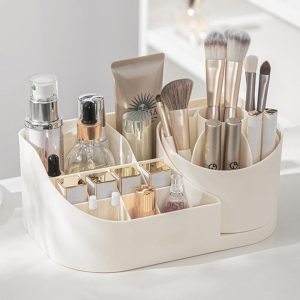 multi compartment plastic desk organiser