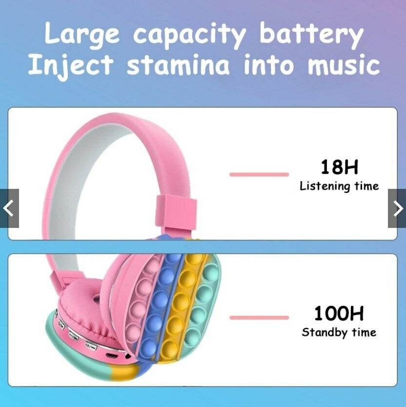 bluetooth pop it headphones (pink) bluetooth pop it headphones (pink)