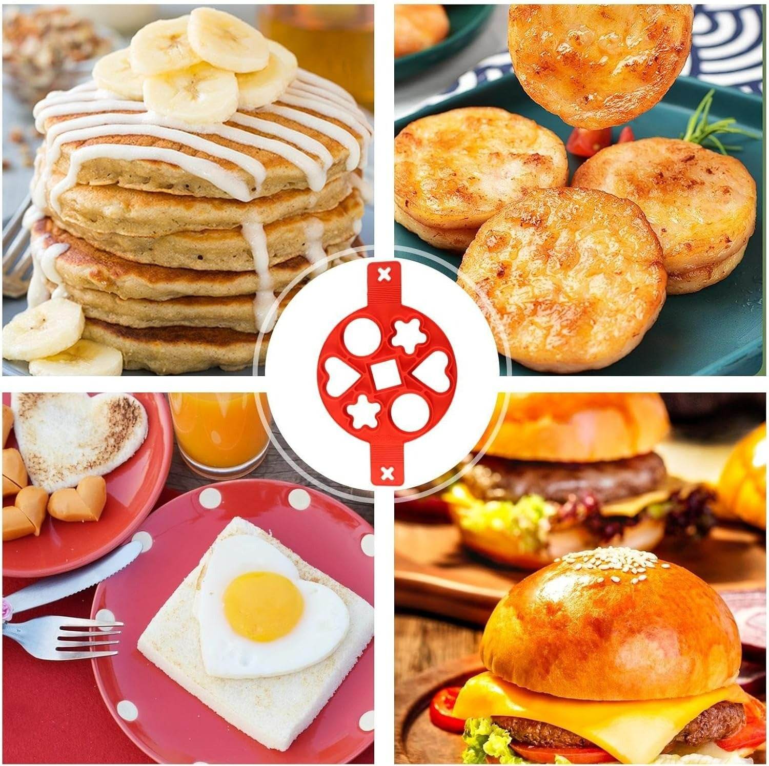 silicone flapjack and egg mold (shapes) silicone flapjack and egg mold (shapes)