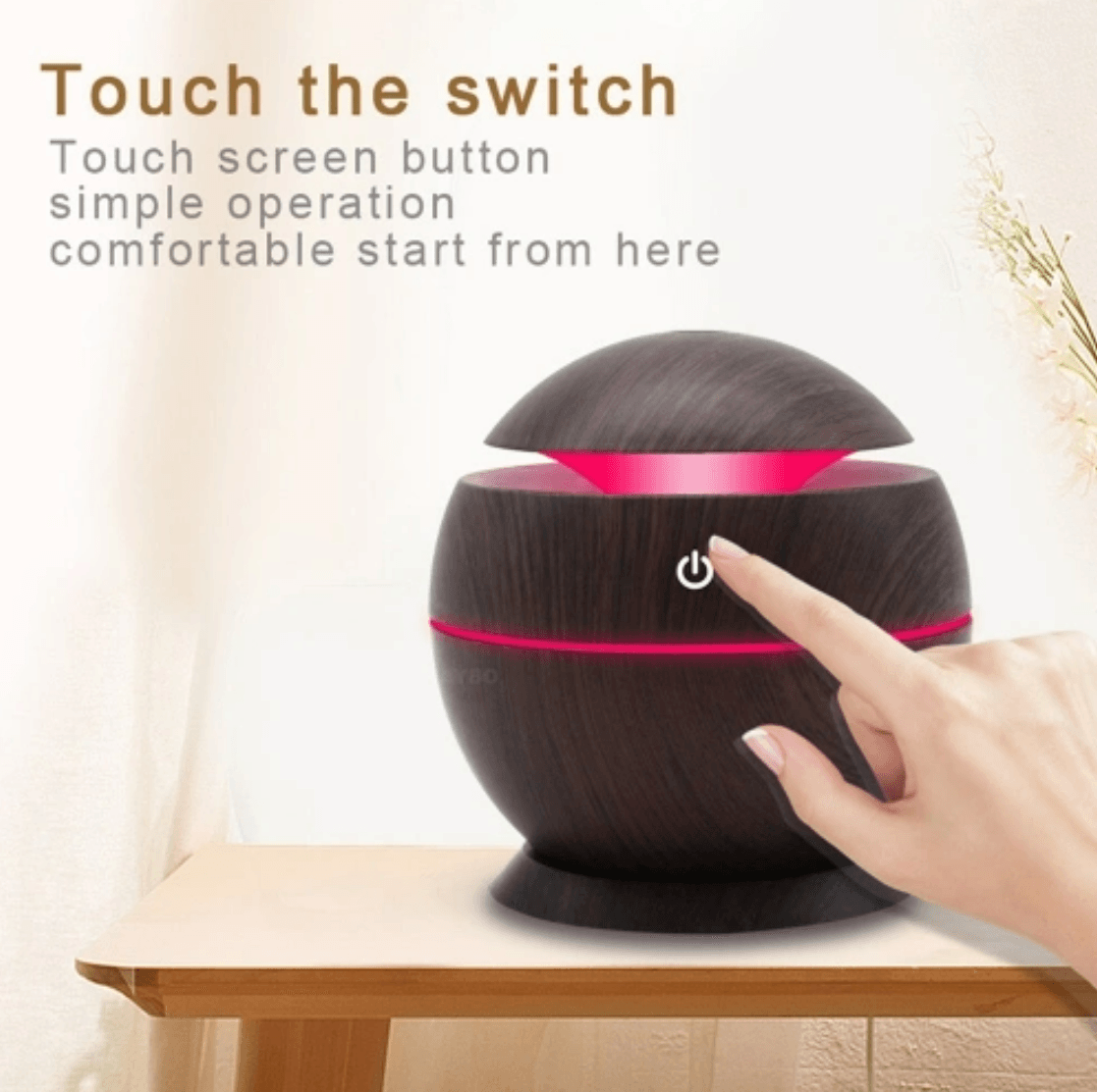 mini round led ultrasonic aroma humidifier (130ml) mini round led ultrasonic aroma humidifier (130ml)