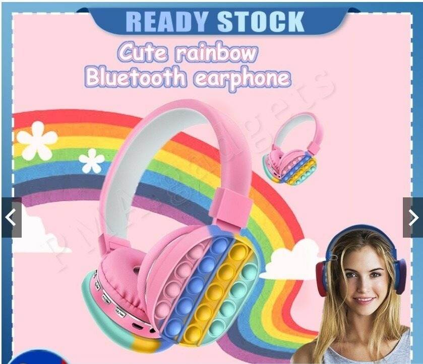 bluetooth pop it headphones (pink) bluetooth pop it headphones (pink)