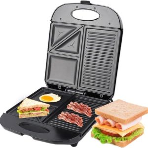 3in1 shaped electric griddle, sandwich, and egg maker (1400w)