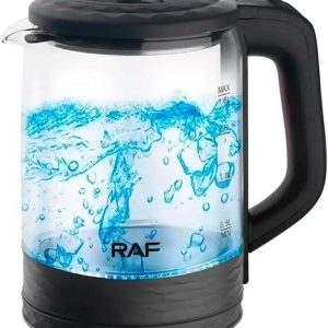 RAF 1.8L Electric Kettle – Transparent Glass Design, Fast Boil