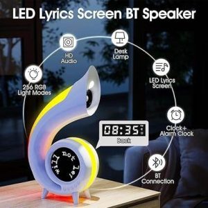 portable led lyrics screen bt speaker