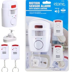 motion sensor alarm with 2 remote controls