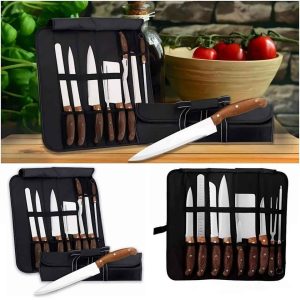 royalty line stainless steel knife set with bag (10 pcs)