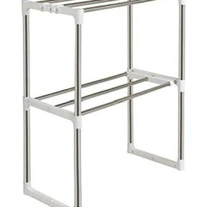 expandable microwave oven organiser shelves (2 tier)