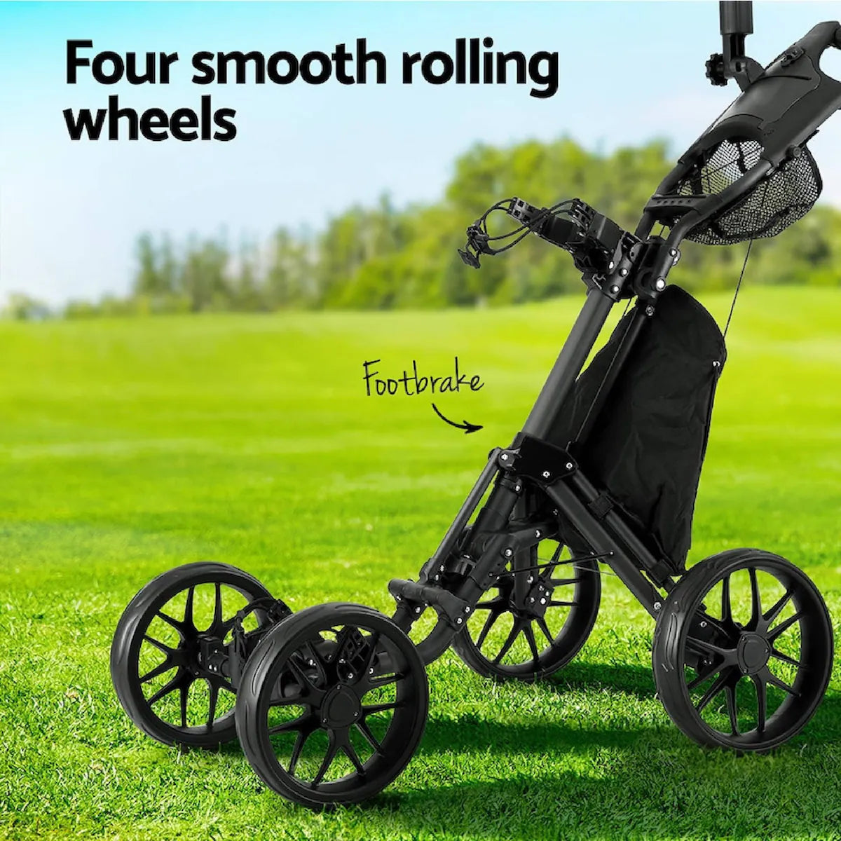 four wheel golf push cart four wheel golf push cart