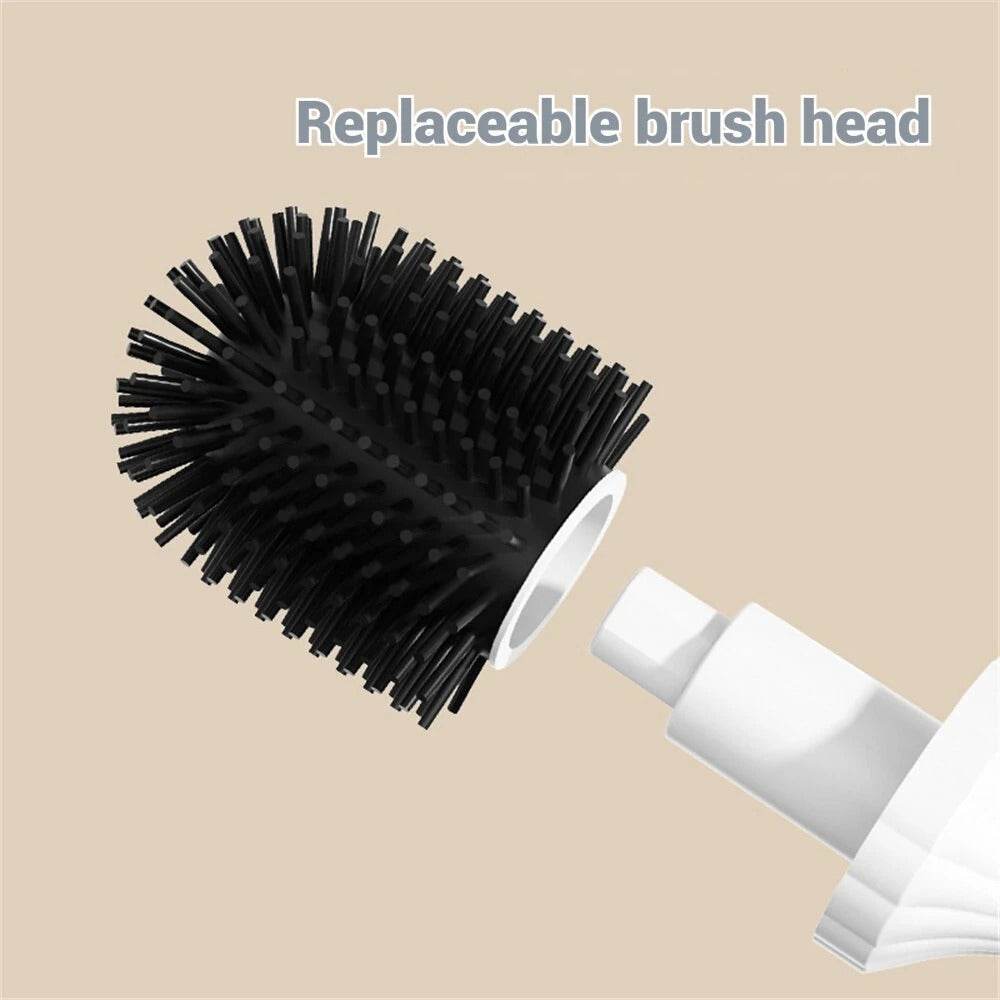wireless electric silicone head toilet brush