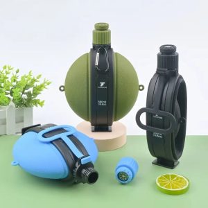 foldable portable telescopic silicone water bottle