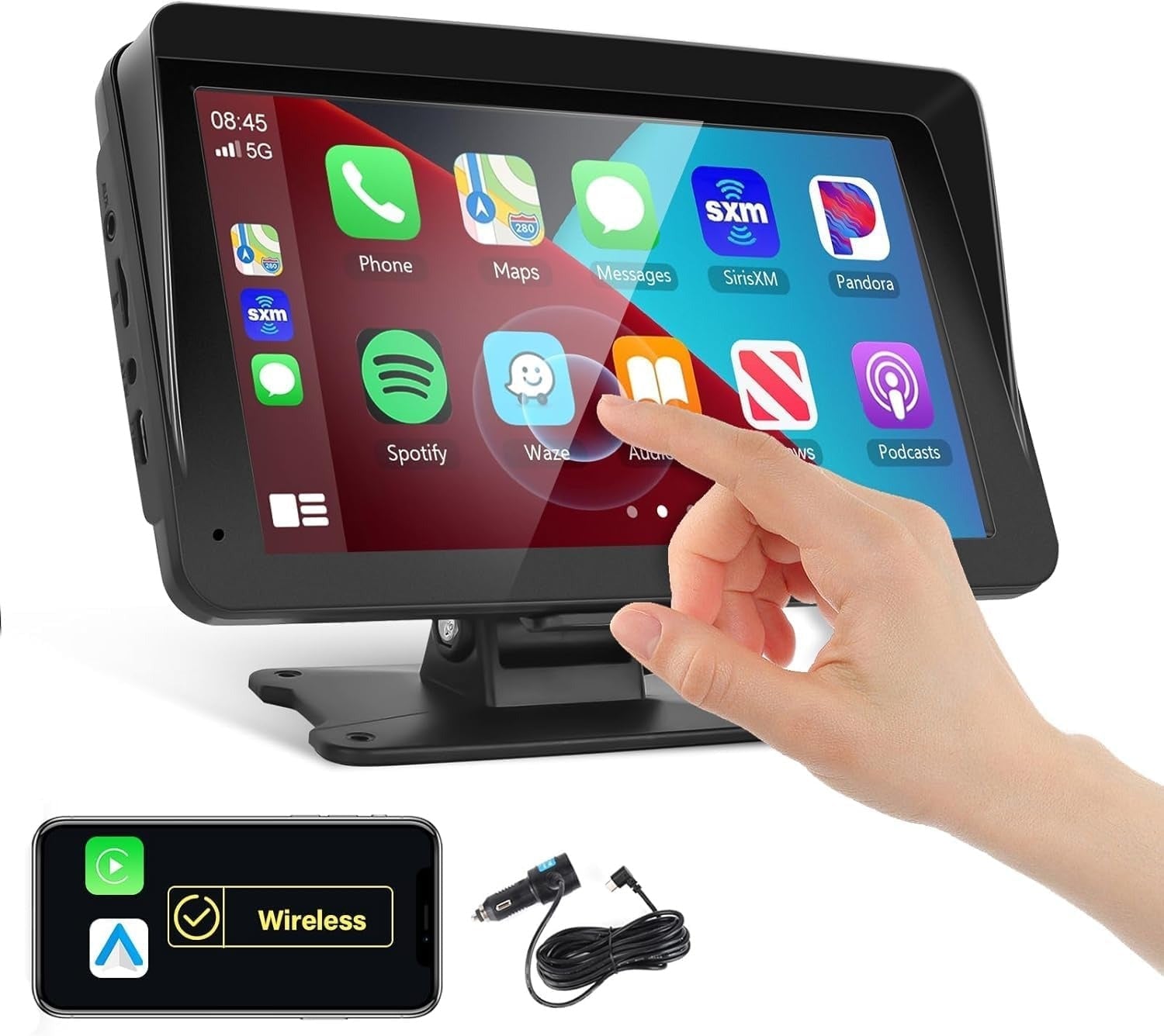 7 inch carplay dashboard display with phone mount 7 inch carplay dashboard display with phone mount