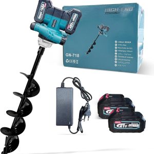 electric earth auger drill 600 1800w with helicoidal bit