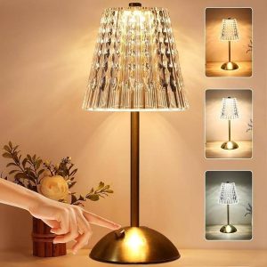 cordless crystal table lamp