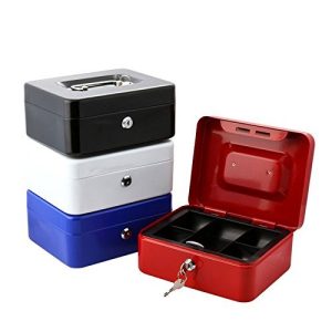 metal cash box (small)(15x12x7.8cm)