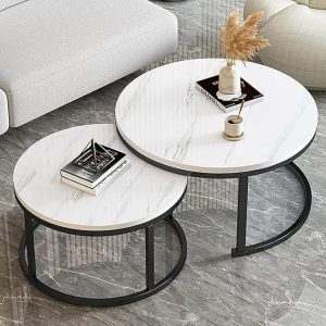 round coffee table set (2 pcs)(70x43.5cm)(50x39.5cm)