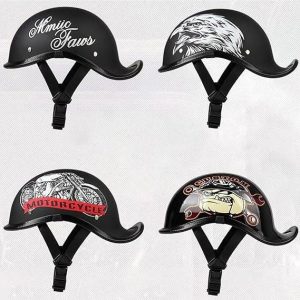 retro motorcycle half helmet