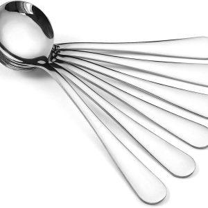 stainless steel soup spoon set (6 pcs)