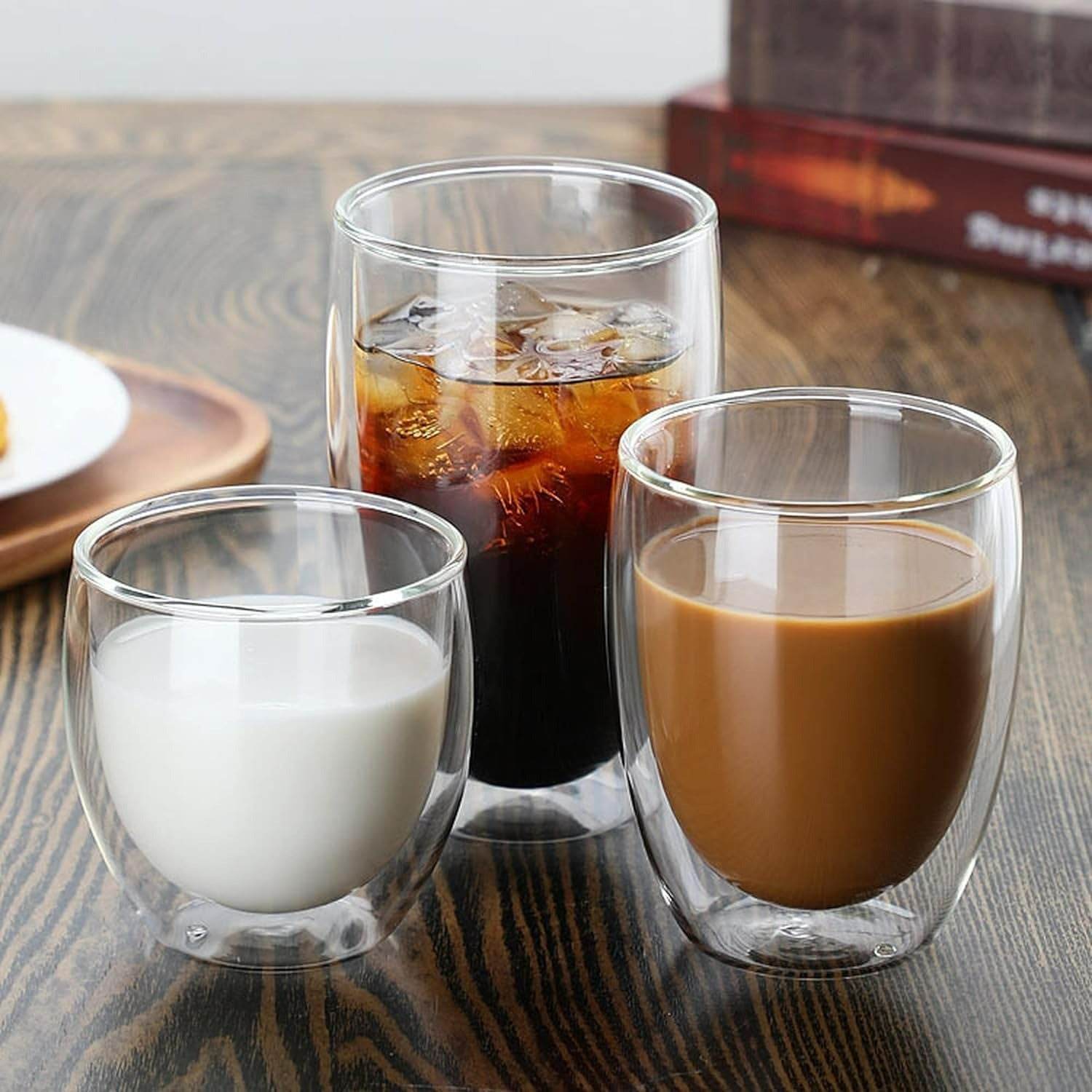 double walled glass cup (350ml)