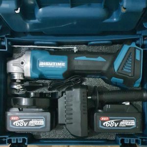 68v cordless angle grinder kit with 2 batteries