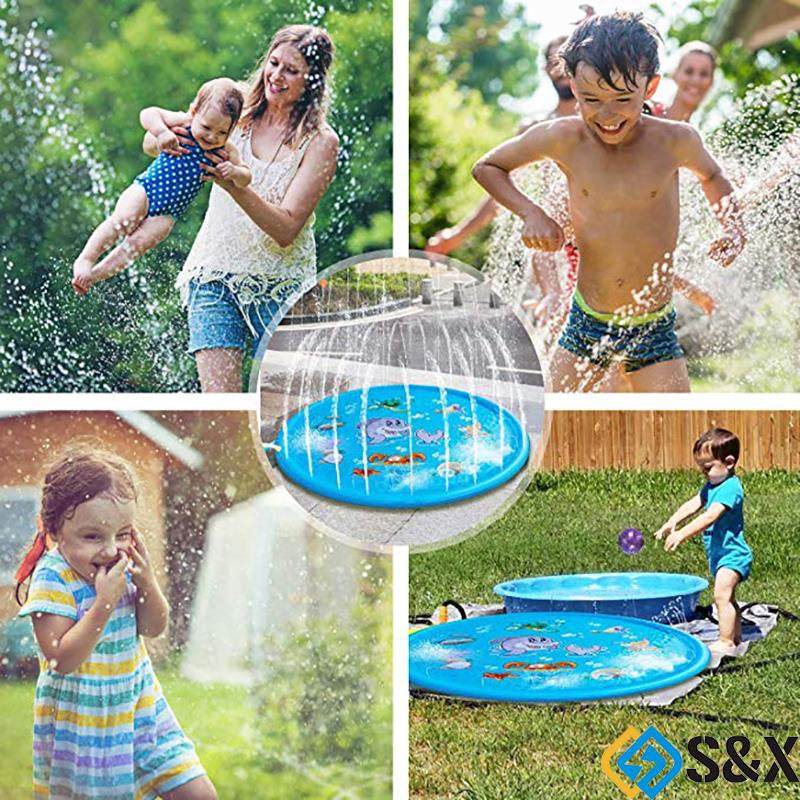 inflatable round water splash play fountain for children (1m)