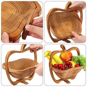 collapsible bamboo fruit basket